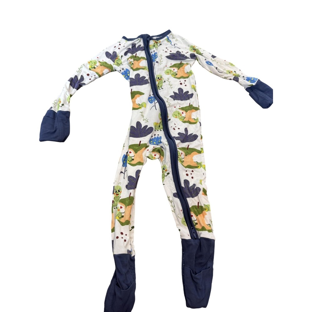 SUZEL Footed Pajamas Baby Boys 9-12‎ Months Multicolor Dino Print Bamboo Zip